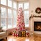 Pink LED PVC and Metal Slim Christmas Tree Pre-Lit with Controller